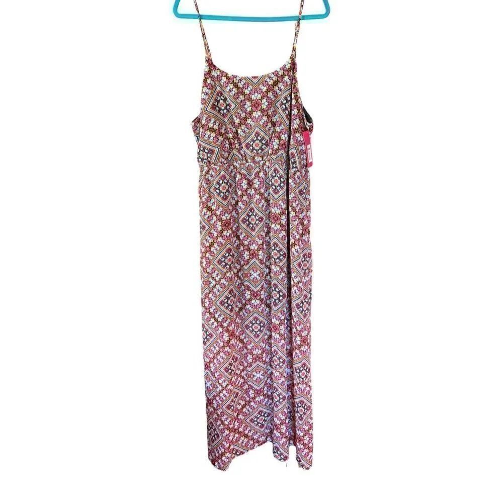 Xhiliration size XXL Spaghetti Strap Multi Pattern Maxi Dresswith Back Cut Out B